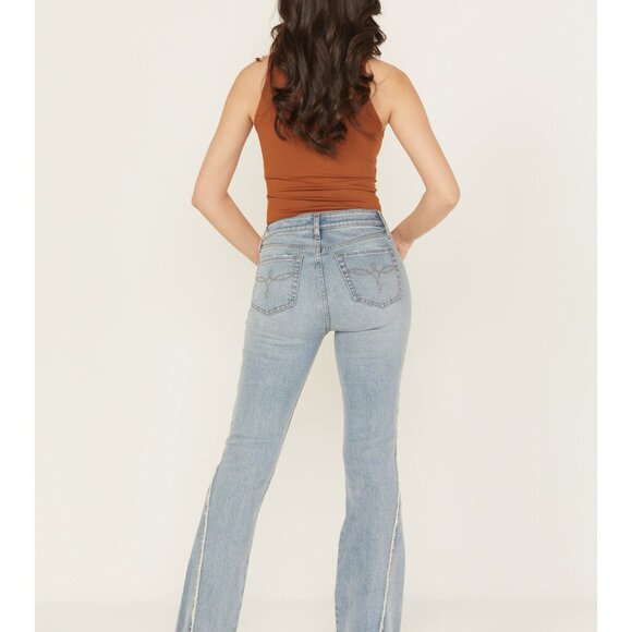 NWT - Shyanne - Luna High Rise Flare Stretch Denim Jeans - Picture 2 of 4